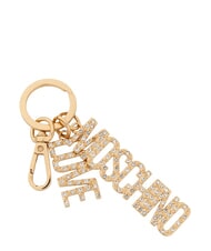 LOVE MOSCHINO LOGO Keychain with jewel applications - Key holders