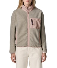 PATAGONIA SYNCH Recycled fleece jacket oatmeal heather with pink frost - Women's Jackets - 1