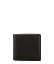 PIQUADRO X1 Hammered leather wallet Black - Men&rsquo;s Wallets - 1