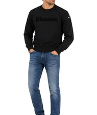 BLAUER CROSBY Crew neck sweatshirt with logo - Men's Sweaters