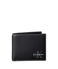 CALVIN KLEIN BOLD PEBBLE Leather wallet on black - Men&rsquo;s Wallets - 1