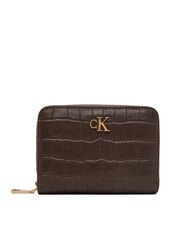 CALVIN KLEIN CK CROC Small leather wallet delicious/antique silver - Women&rsquo;s Wallets - 1