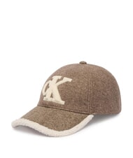 CALVIN KLEIN FELT SHERPA Visor hat demitasse heather - Hats - 1
