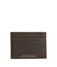 TOMMY HILFIGER TH CORP Leather card holder Brown - Men&rsquo;s Wallets - 1