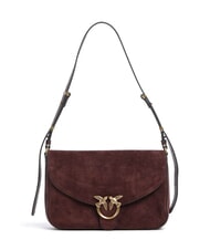 PINKO LOVE SATCHEL Shoulder bag, in suede leather - Women&rsquo;s Bags