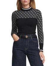 GUESS MOCK NECK AUBREY 4G Slim fit sweater - Women's Sweaters