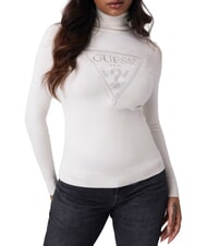 GUESS HALLIE TRIANGLE High neck sweater, long sleeves cremwhi - Women's Sweaters - 1