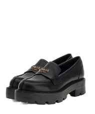GUESS YAMINA Leather moccasin BLACK - Women&rsquo;s shoes - 1