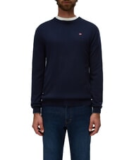 NAPAPIJRI DAMAVAND Wool sweater blu marine - Men's Sweaters - 1