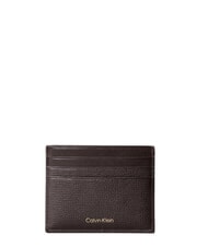 CALVIN KLEIN PREMIUM LEATHER Flat leather card holder ck dark brown - Men&rsquo;s Wallets - 1