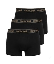 CAVALLI ALL-OVER ELASTIC GOLD Pack of 3 pairs of boxers black - Men's briefs - 1