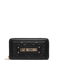 LOVE MOSCHINO QUILTED Zip Around Wallet Black - Women&rsquo;s Wallets - 1