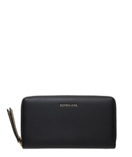 BORBONESE BIRDIE Large leather wallet black / natural op - Women&rsquo;s Wallets - 1