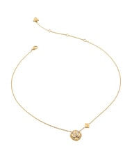 GUESS WILD FLOWER Necklace with central heart-shaped charm yellow gold - Necklaces - 1