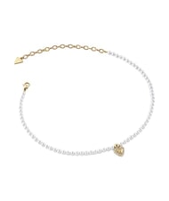 GUESS LOVE BITES Heart-shaped pendant necklace yellow gold - Necklaces - 1