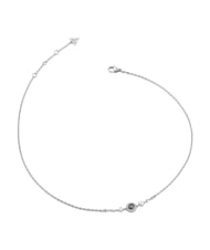 GUESS TINY PEARLY Necklace with central charm with G logo SILVER - Necklaces - 1