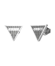 GUESS STUDS PARTY Logo earrings SILVER - Earrings - 1