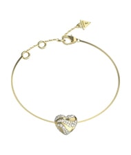 GUESS IN MY HEART Bracelet, heart-shaped charm yellow gold - Bracelets - 1