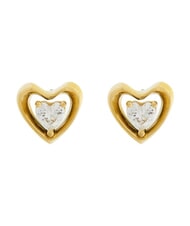 GUESS BELOVED Earrings, heart shape yellow gold - Earrings - 1