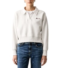 GUESS JEANS SCRIPT EMBRO NOTCH Sweatshirt with collar - Women's Sweatshirts