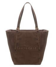 BORBONESE SUEDE LOGO Shoulder shopping bag - Women&rsquo;s Bags