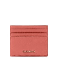 COCCINELLE METALLIC SOFT  Flat leather card holder pink clay - Women&rsquo;s Wallets - 1