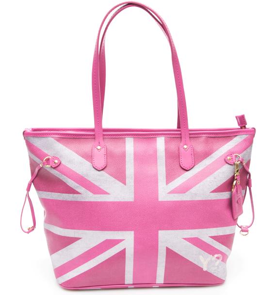 YNOT UK Flag color Shopping bag; over-the-shoulder FUXIA - Women’s Bags