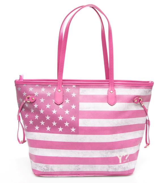 YNOT Flag Color USA Over-the-shoulder shopping bag FUXIA - Women’s Bags