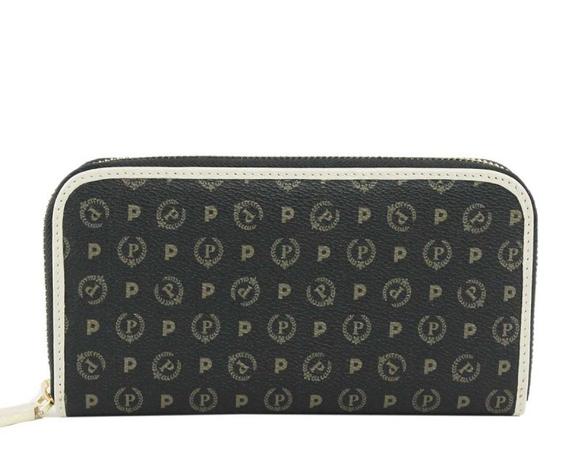 POLLINI wallet HERITAGE CLASSIC line Black / Ivory - Women’s Wallets