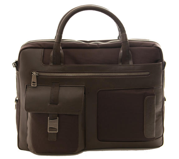 PIQUADRO briefcase FRAME line out. 13.3” PC case BROWN - Work Briefcases