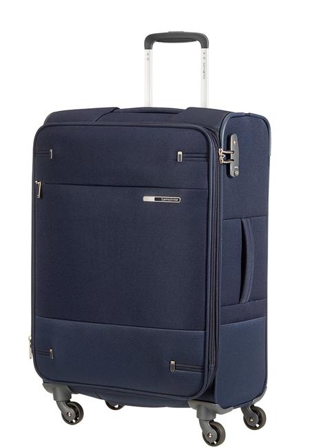 SAMSONITE trolley case BASE BOOST line, medium size, expandable blu navy - Semi-rigid Trolley Cases