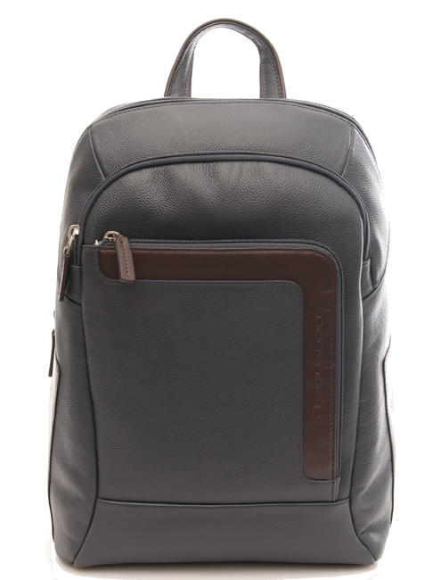 PIQUADRO backpack X1 line; 13” laptop bag blue / brown - Laptop backpacks
