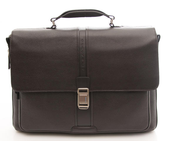 PIQUADRO briefcase X1 line. 15.6” laptop bag BROWN - Work Briefcases
