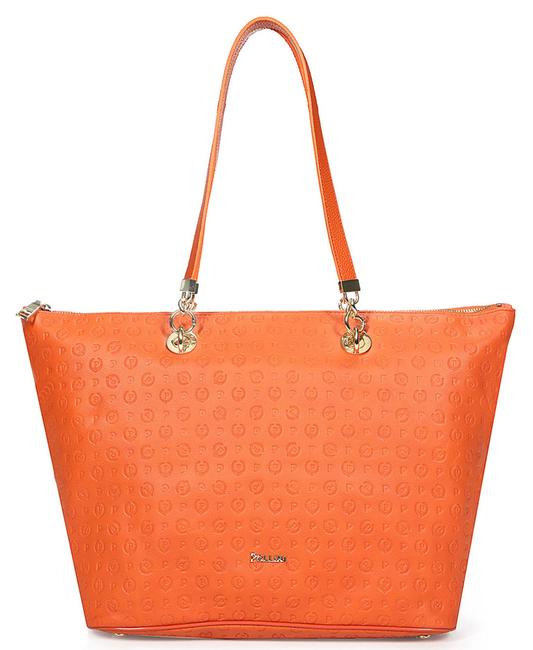 POLLINI Embossed Heritage Over-the-shoulder shopping bag ORANGE - Women&rsquo;s Bags