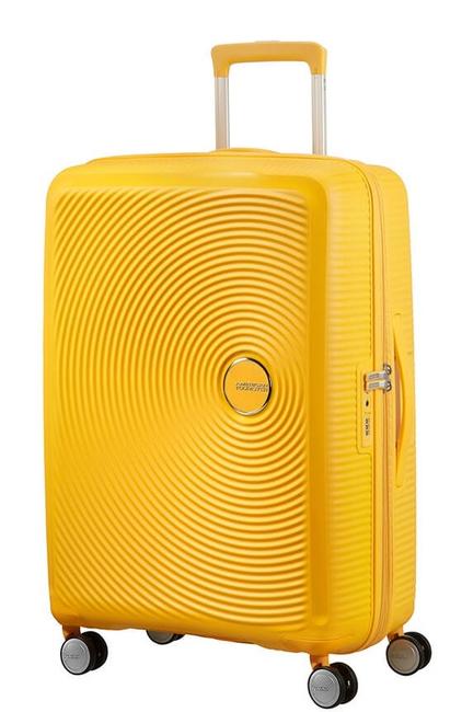 AMERICAN TOURISTER SOUNDBOX SPINNER Medium trolley, expandable goldenyellow - Rigid Trolley Cases