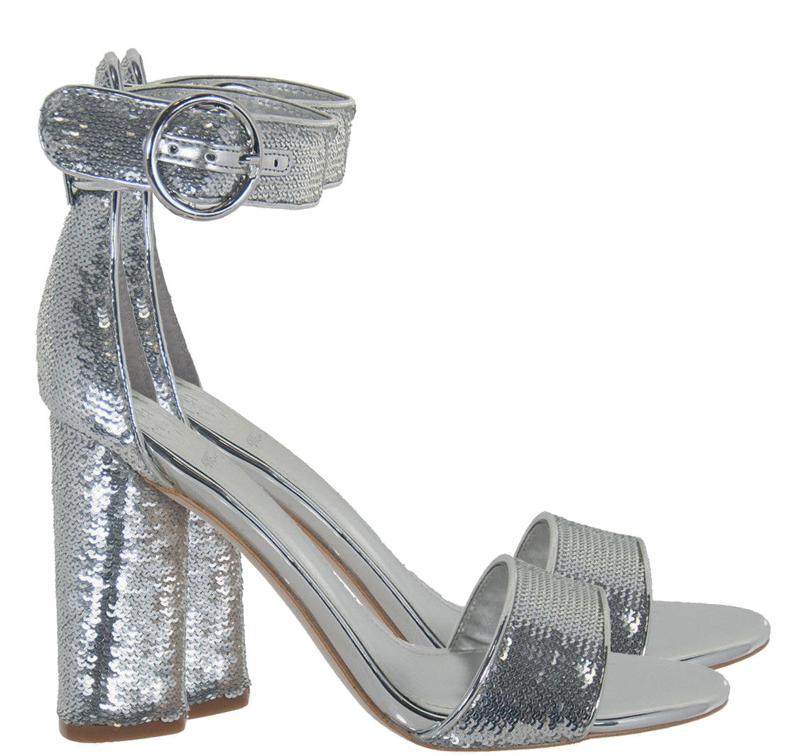 guess silver sandals