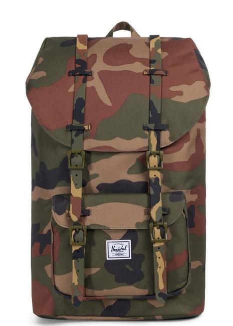 HERSCHEL backpack LITTLE AMERICA model, 15 "PC holder WOODLAND CAMO - Laptop backpacks