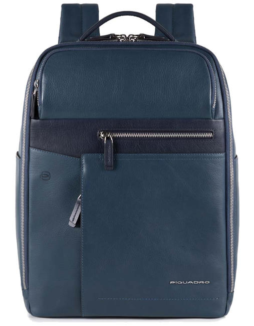 PIQUADRO backpack CARY line, 15.6” PC holder blue - Laptop backpacks