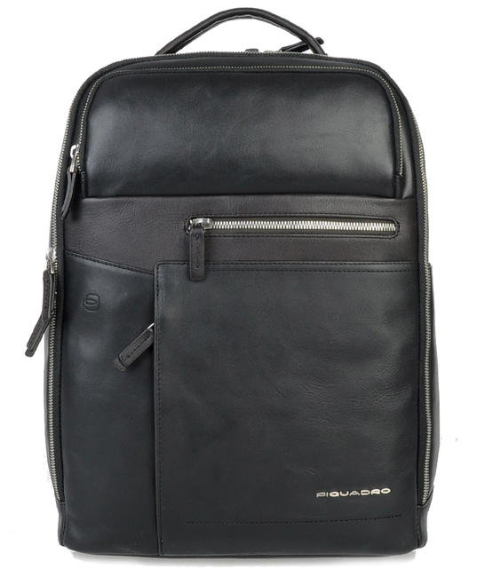 PIQUADRO backpack CARY line, 15.6” PC holder Black - Laptop backpacks