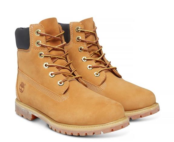 TIMBERLAND ankle boots 6 INCH PREMIUM, in nubuck yellow - Women’s shoes