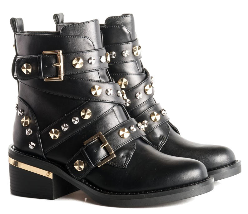 Biker Guess Ankle Boots Fancy Black - Shop Online At Best Prices!