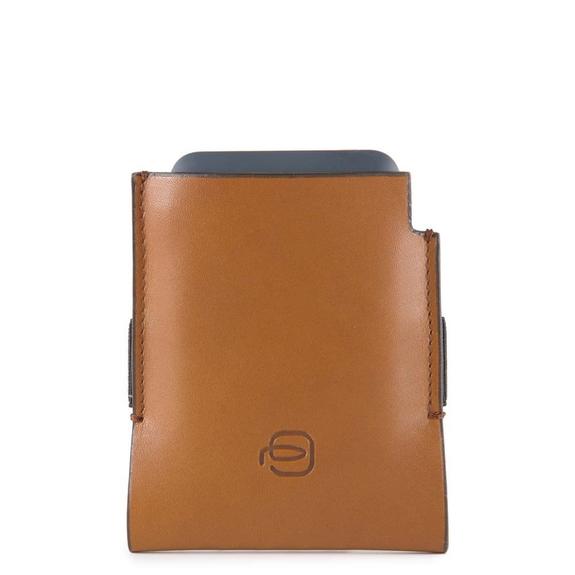PIQUADRO Power Bank BAGMOTIG line, with leather case Leather / Blue - Tablet holder& Organizer