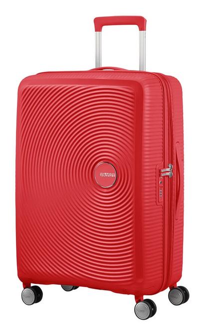 AMERICAN TOURISTER SOUNDBOX SPINNER Medium trolley, expandable red coral - Rigid Trolley Cases