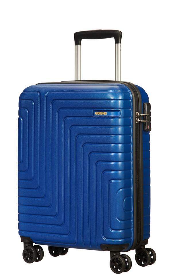 american tourister blue trolley