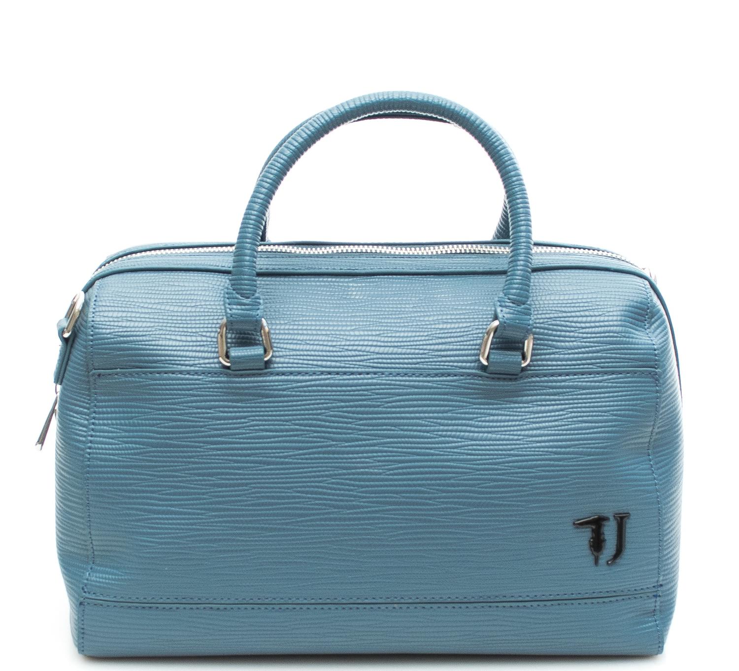 Trussardi Jeans TEasy City Satchel Handbag With Shoulder Strap Dark