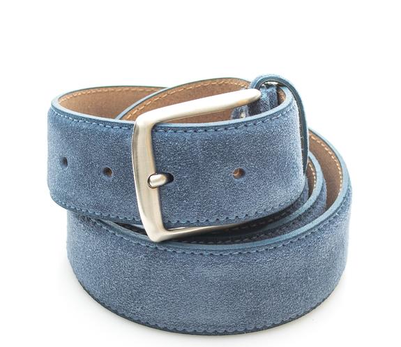 TIMBERLAND belt CASUAL, in suede leather scubablue - Belts