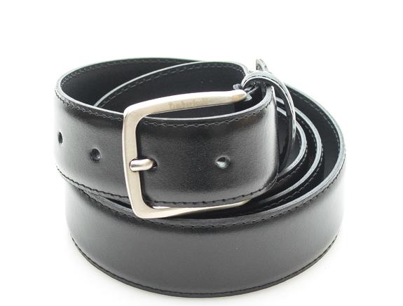 TIMBERLAND belt CLASSIC, in leather, Made in Italy BLACK - Belts