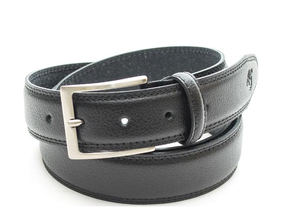 TIMBERLAND belt CLASSIC, in hammered leather BLACK - Belts