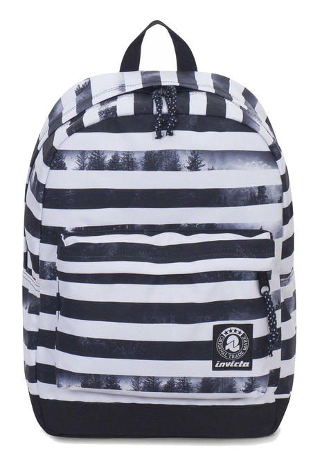INVICTA backpack CARLSON Fantasy, PC holder 13 " BLACK STRIPED FOREST - Backpacks & School and Leisure