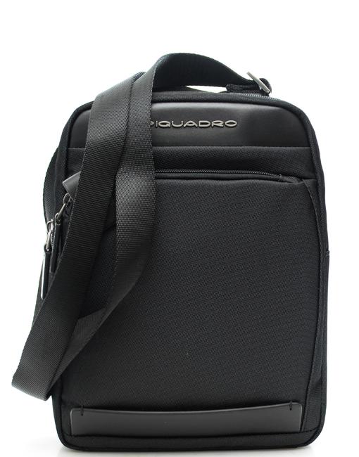 PIQUADRO bag KLOUT, 10.5 "iPad holder Black - Over-the-shoulder Bags for Men